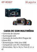 HORUS - CAIXA DE SOM MULTIMIDIA 11W 2.1 - RO827