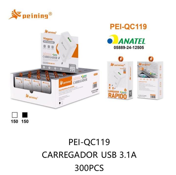 PEINING - FONTE/CARREGADOR 3.1 15W RAPIDO iOS