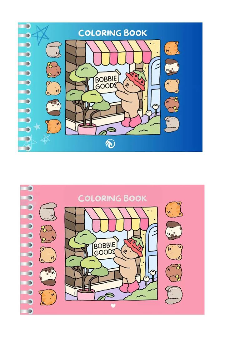 CADERNO / LIVRO PARA COLORIR BOBBIE GOODS - CAPA DURA - DISPONIVEL APENAS NA COR AZUL