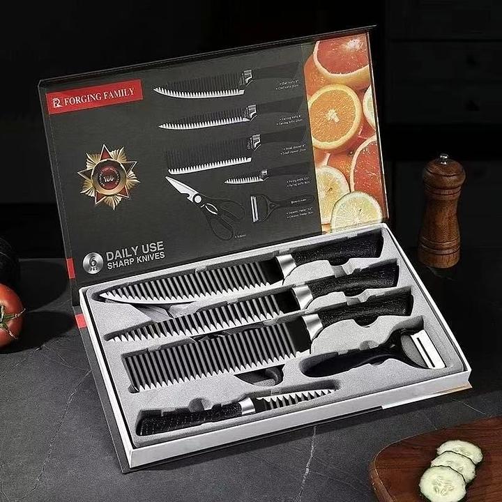 JOGO KIT DE FACAS COZINHA/CHURRASCO 6 PEÇAS