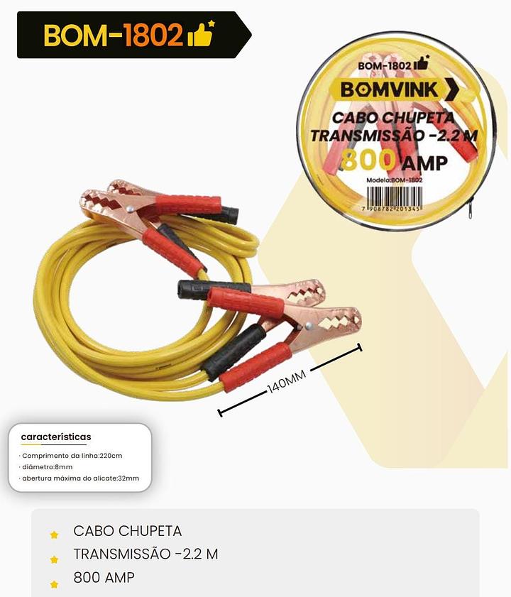 BOMVINK - CABO DE CHUPETA 800AMP - BOM-1802
