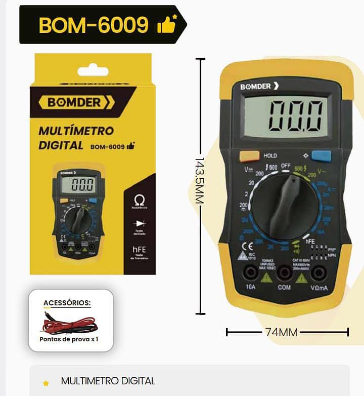 BOMVINK - MULTIMETRO DIGITAL - BOM-6009