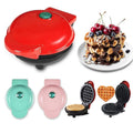 MINI MAQUINA DE WAFFLE FORMATO DE CORAÇAO ANTIADERENTE - DN-1720