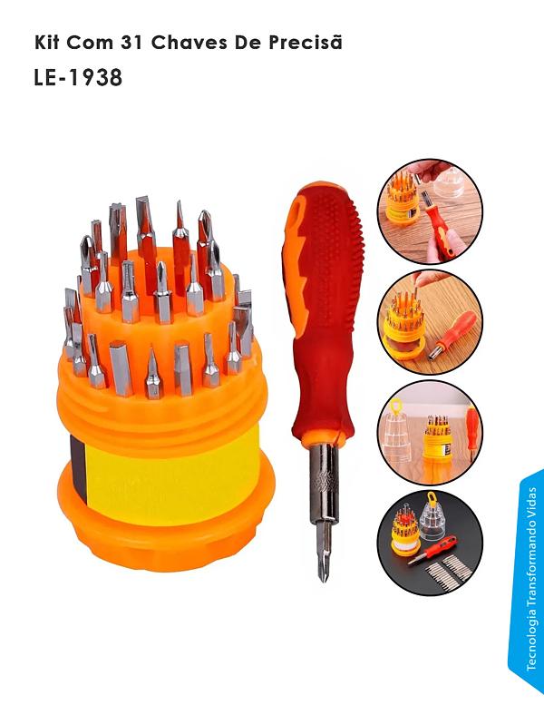 BOMVINK / LUATEK - JOGO DE CHAVE / FERRAMENTAS KIT COM 31 PONTAS - BOM-3101