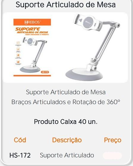 HREBOS - SUPORTE ARTICULADO DE MESA - HS-172