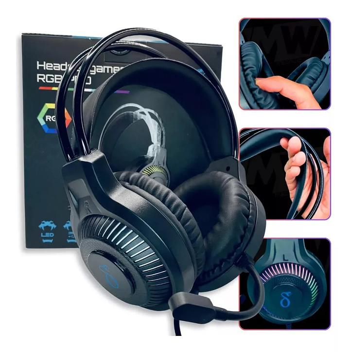HEADSEAT FONE GAMER USB+P2 RGB