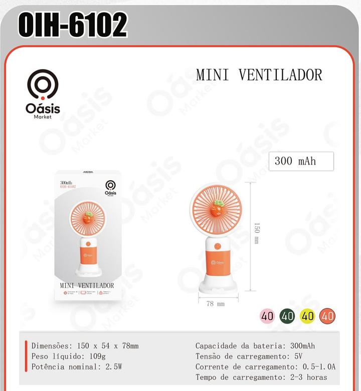 AOSIS - MINI VENTILADOR DE MESA 3 VELOCIDADES