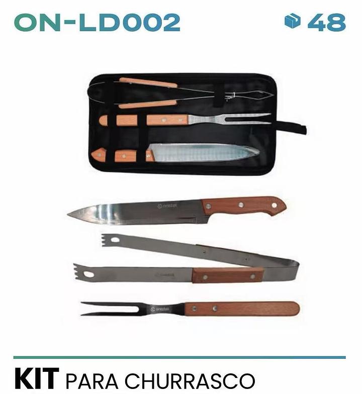 ONISTEK - KIT CHURRASCO COM 3 PEÇAS