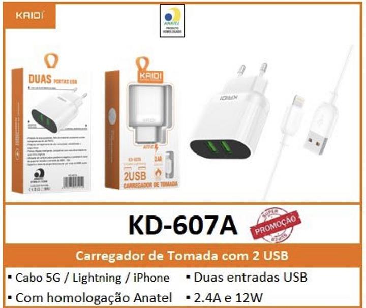 KAIDI - CARREGADOR 12W iOS - KD-607A