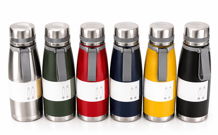 GARRAFA TERMICA INOX 650ML - SEM LOGO *SEM GARANTIA*