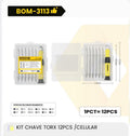BOMVINK - KIT CHAVE TORX 12PCS /CELULAR