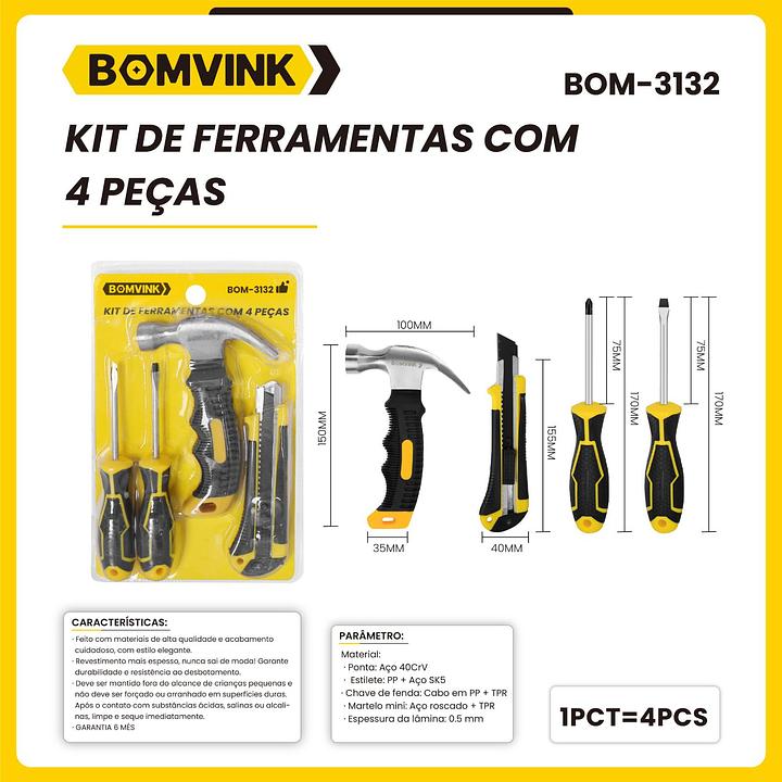 KIT DE FERRAMENTAS 4 PÇS