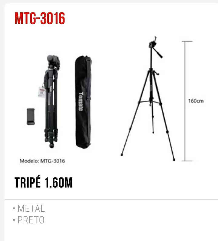 TOMATE - TRIPE DE METAL PRETO 1.6M MTG-3016A