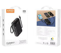 KAIDI - PORTATIL POWER BANK TURBO COM 2 CABOS EMBUTIDOS 20.000MAH KAIDI CS-922
