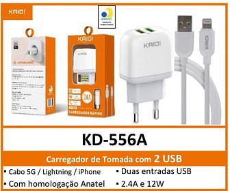 KAIDI - CARREGADOR RAPIDO 12W 2.4A iOS